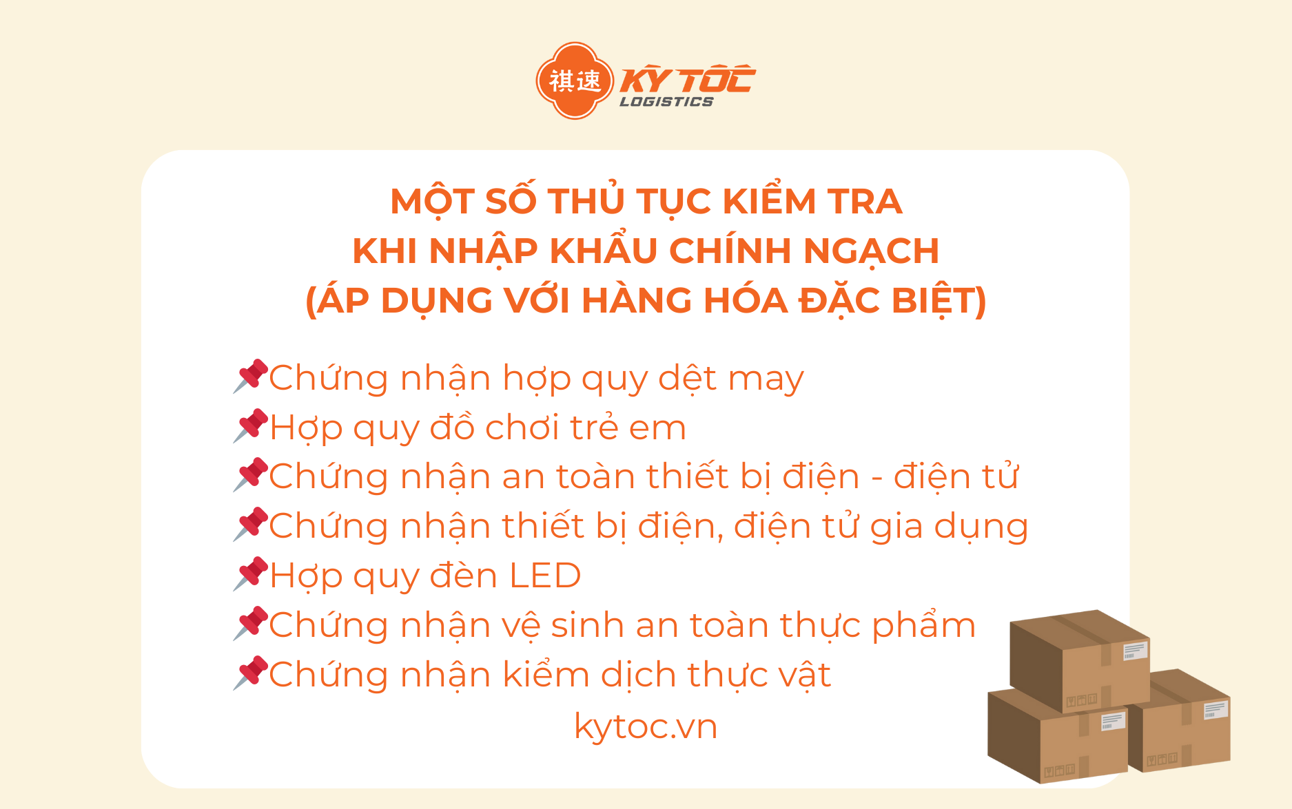 Một số thủ tục nhập khẩu chính ngạch